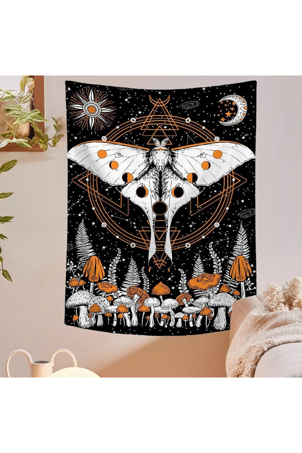 Nocturnal Moth Art Tapestry