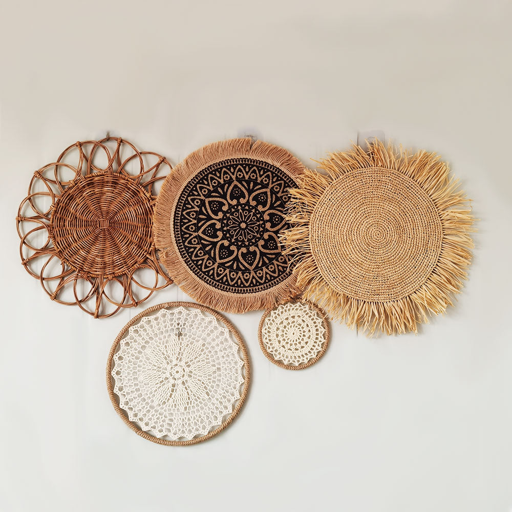 Light Academia Wicker Plate