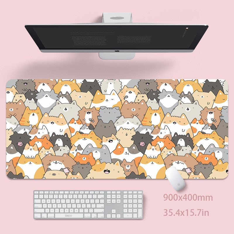 Cute Cat Large Deskmat