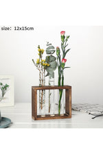 Wooden Hydroponic Plant Vases