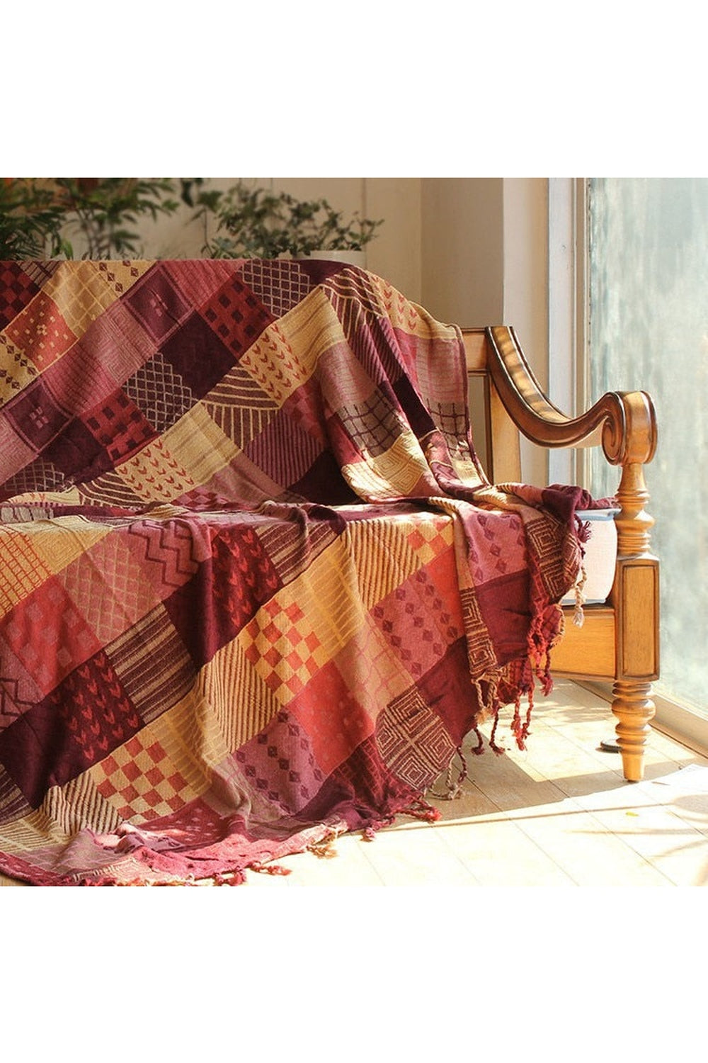 Fall Decor Ethnic Style Cozy Blanket