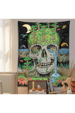 Mystical Skull Psychedelic Tapestry