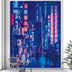 Tokyo Nightlife Wall Tapestry