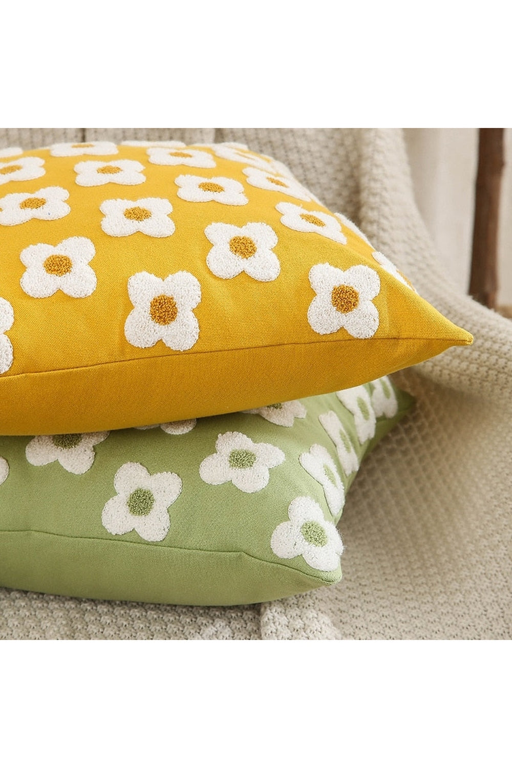 Floral Embroidery Pillow Elegance