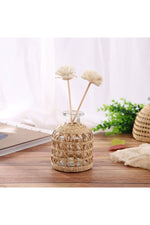 Light Academia Rattan Glass Vases