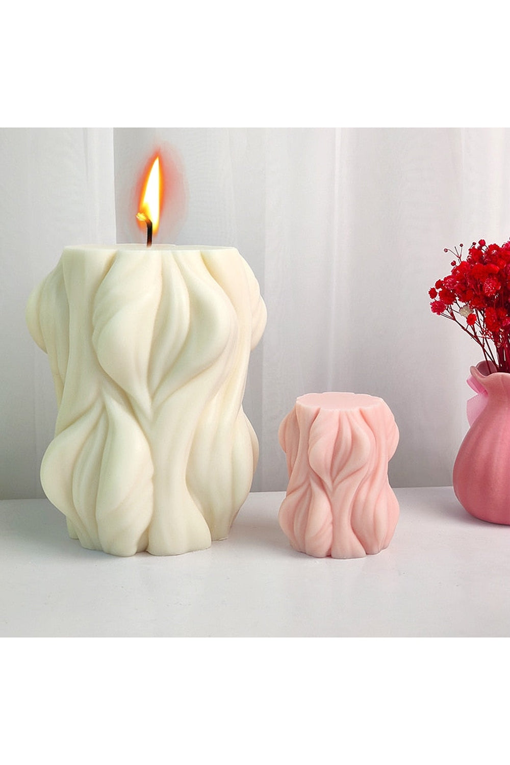 Wave-Inspired Geometric Candle Mold