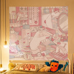 Pink Dormitory Wall Tapestry