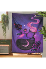 Ethereal Trippy Rose Magic Tapestry