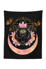 Regal Cat Crown Wall Tapestry