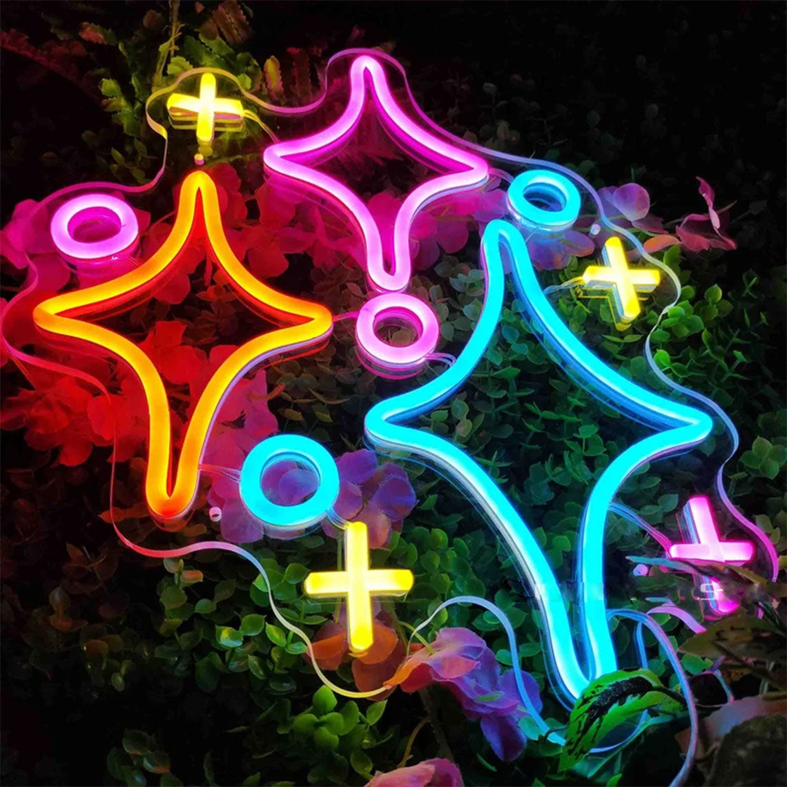 Cosmic Stars Neon Wall Art