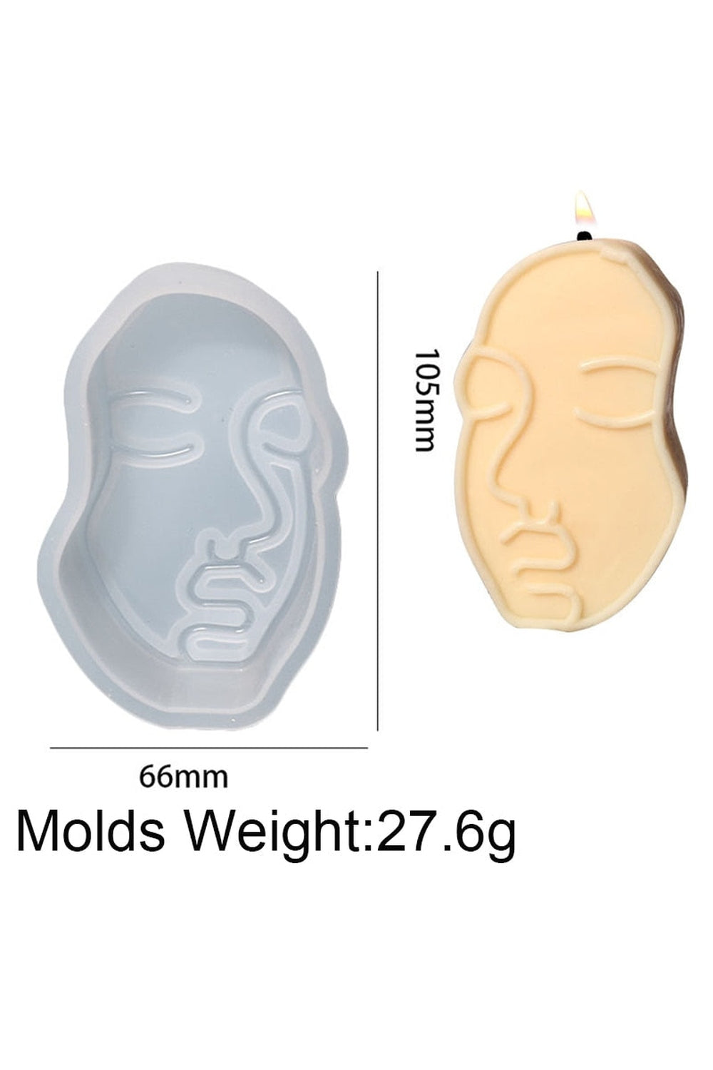 Nordic Face Shaped Candle Mold