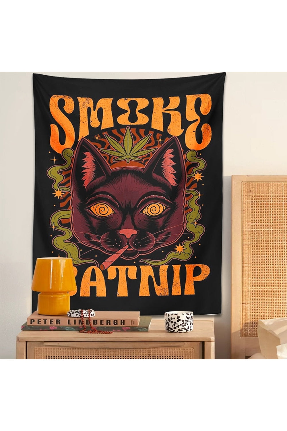 Smoke Catnip Psychedelic Wall Tapestry