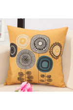 Linen Flower Pattern Pillow Case