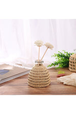 Light Academia Rattan Glass Vases