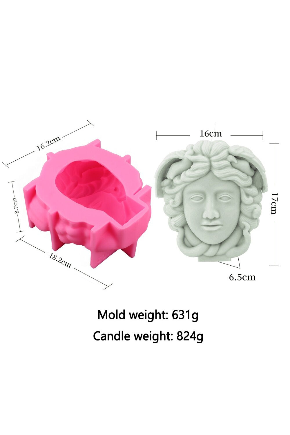 Medusa Head Candle Mold