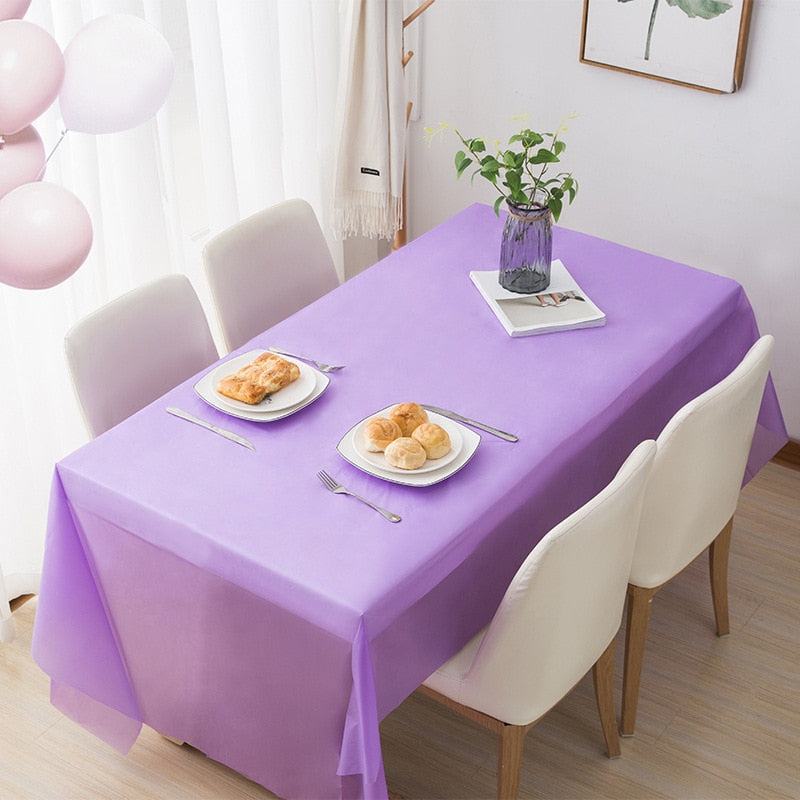 Pastel Colors Plastic Dining Tablecloth