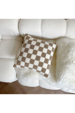 Checkerboard Fleece Pillow Cover