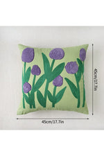 Floral Embroidery Pillow Elegance