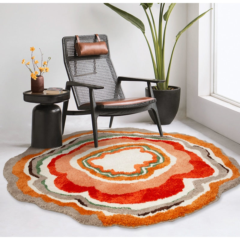 Vibrant Circular Rug