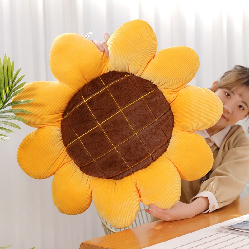 Fall Decor Cozy Sunflower Plush Nap Pillow