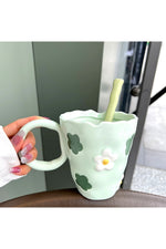 Hand-Painted Floral Coffee Mug