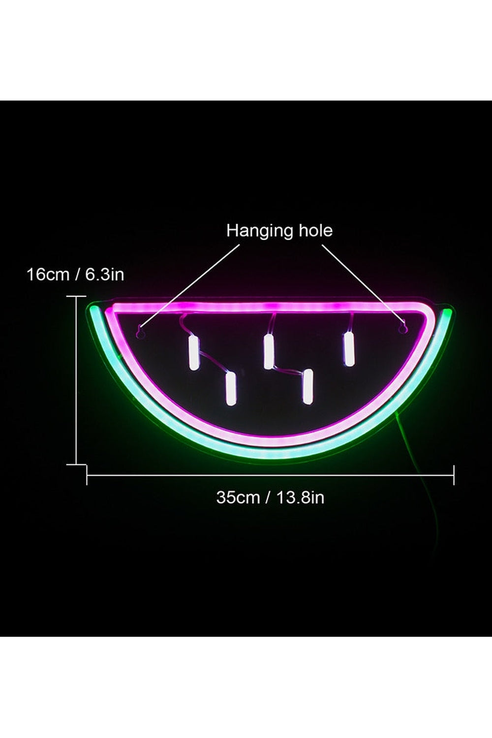 Watermelon Slice Neon Light