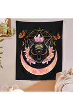 Regal Cat Crown Wall Tapestry