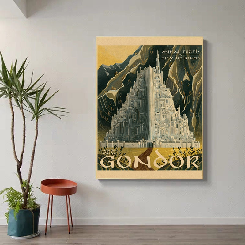 Vintage Tolkien Wall Art