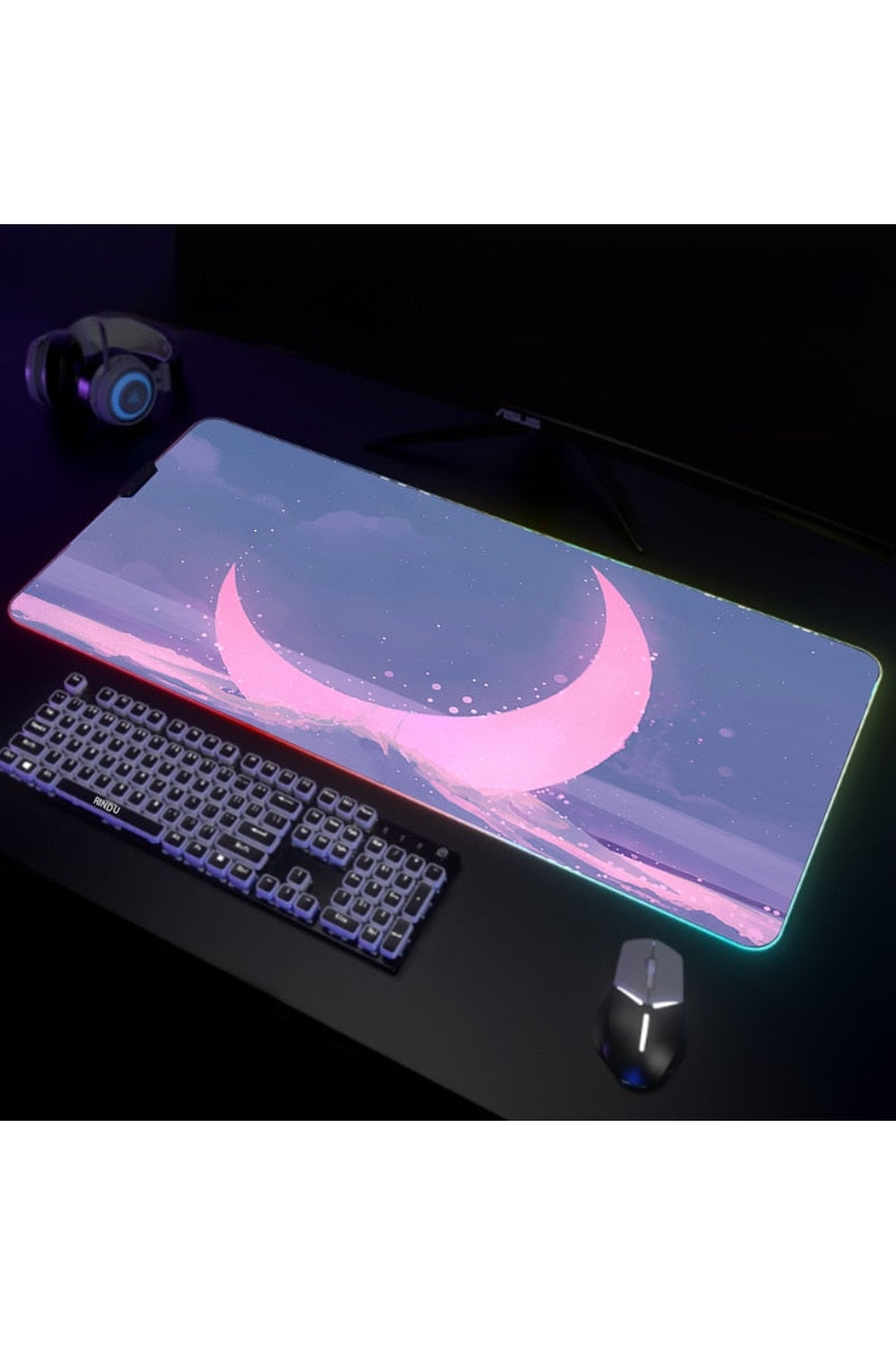 Moon LED Gaming Mousepad