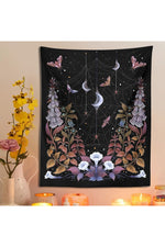 Gloomy Garden Spiderweb Tapestry