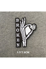 Edgy Punk Embroidered Patch Set