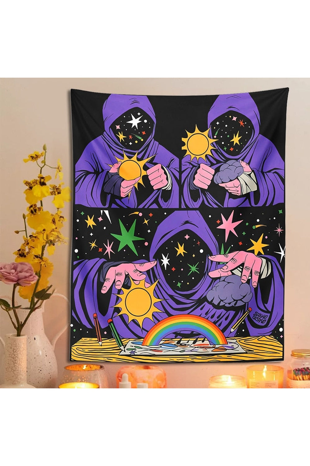 Mystical Divination Occult Tapestry