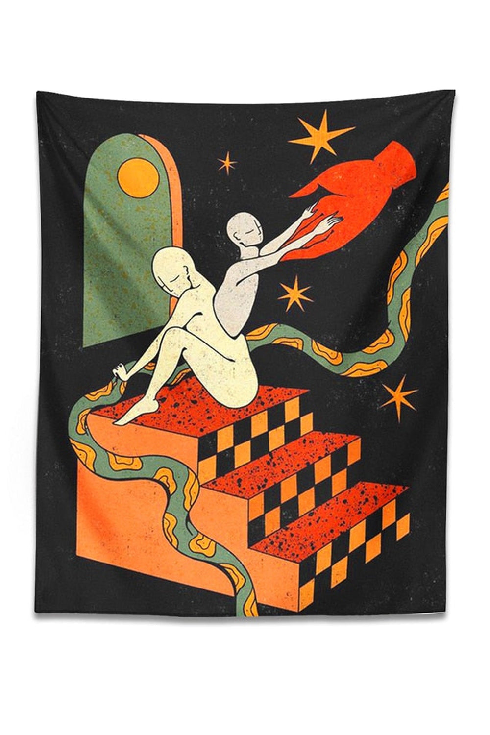 Entrancing Trippy Art Tapestry