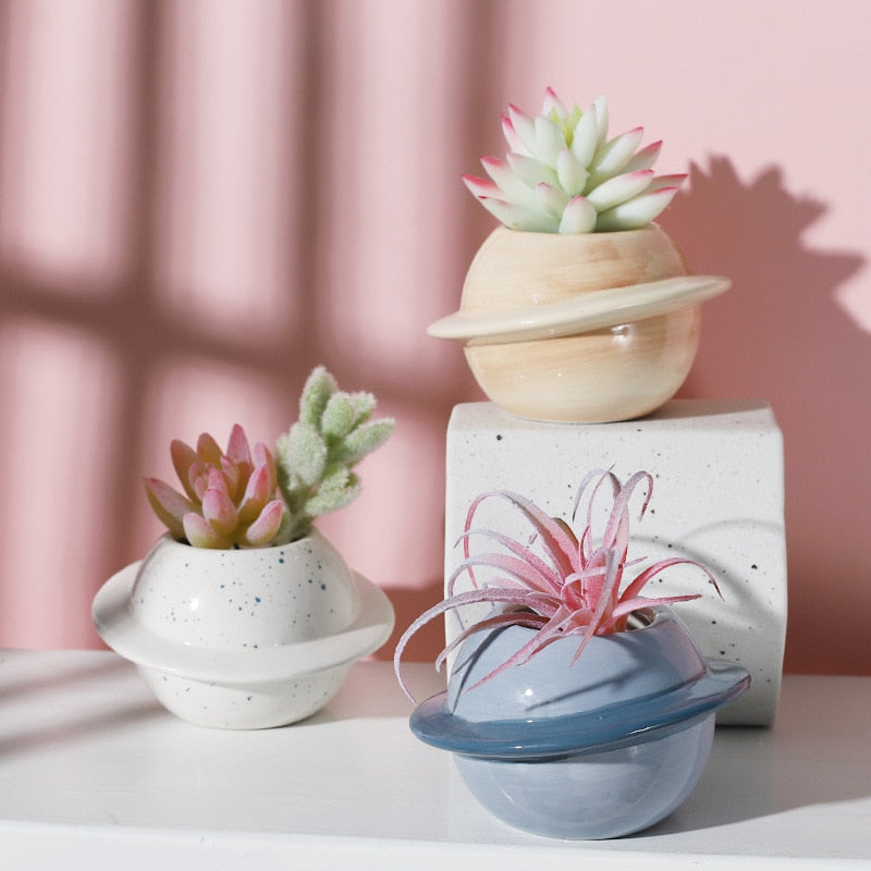 Planet Ceramic Succulent Pot