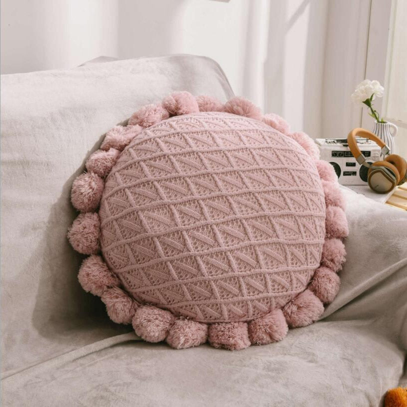 Pompom Round Pillow