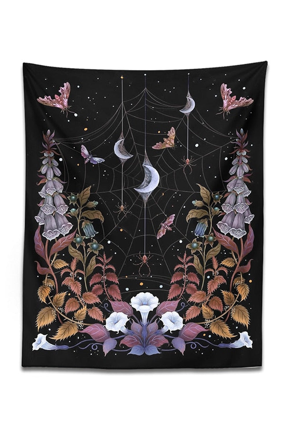 Gloomy Garden Spiderweb Tapestry