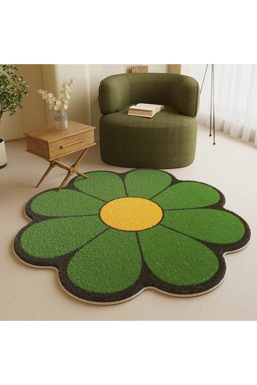 Girlish Floral Decor Rug