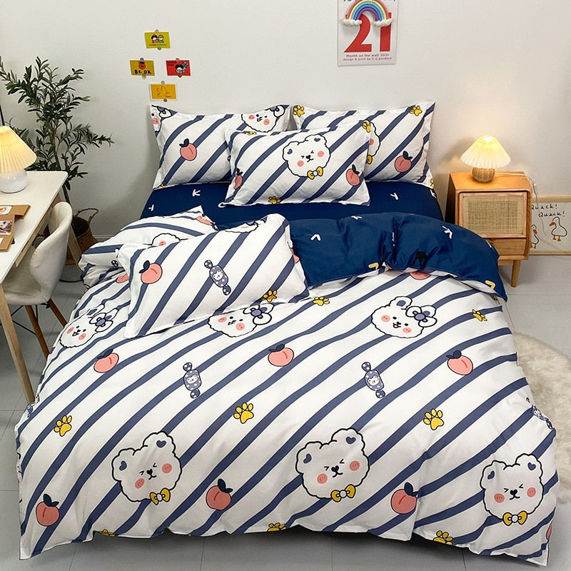 Kawaii Strawberry Bedding Set