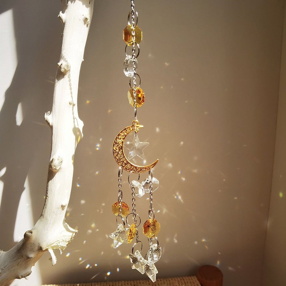 Wind Moon Crystal Dreamcatcher