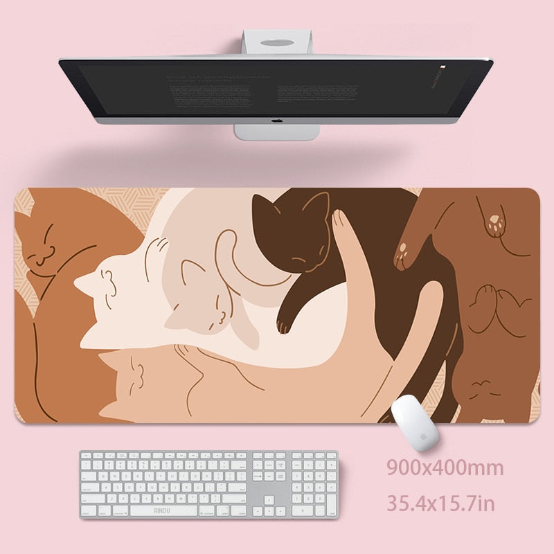 Cute Cat Large Deskmat