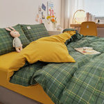 High-Quality Plaid Queen Bedding Set