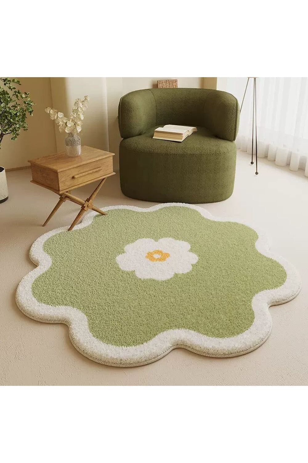 Girlish Floral Decor Rug