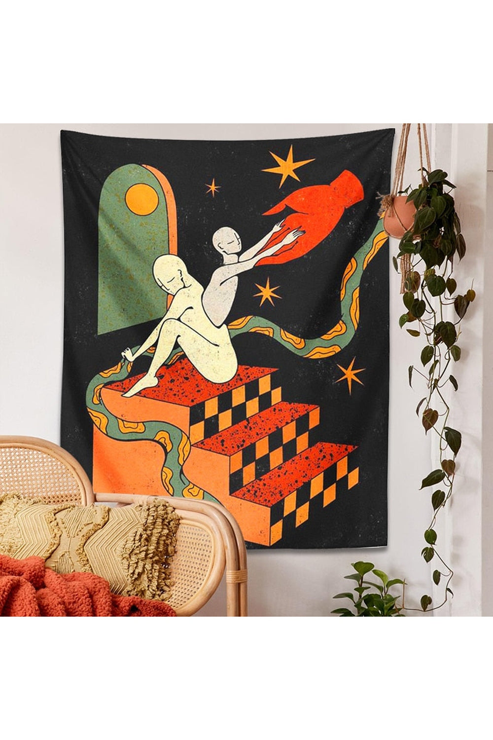 Entrancing Trippy Art Tapestry