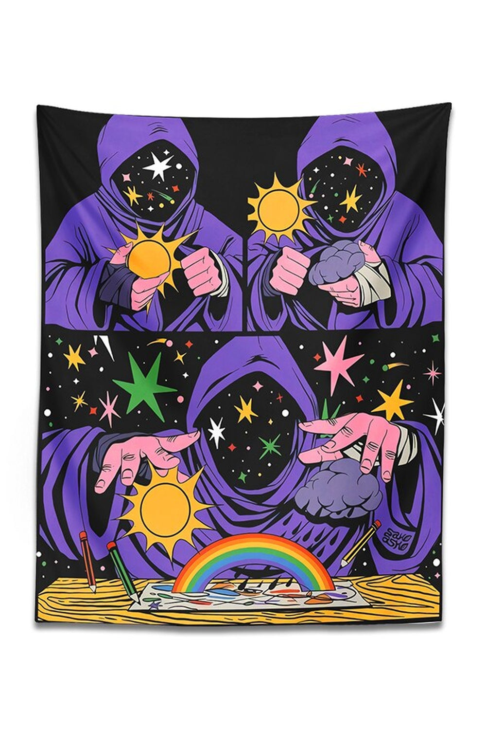 Mystical Divination Occult Tapestry