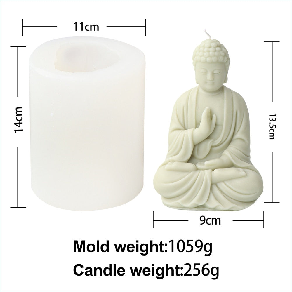 3D Buddha Candle Mold