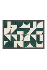 Blue Abstract Lounge Area Rug