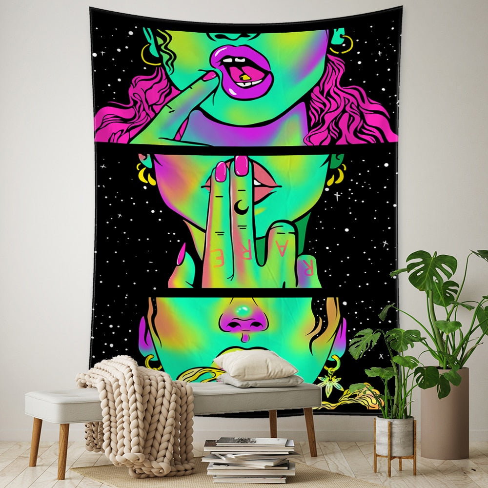 Psychedelic Smoke Wall Tapestry