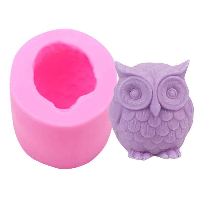 3D Owl Candle Mold