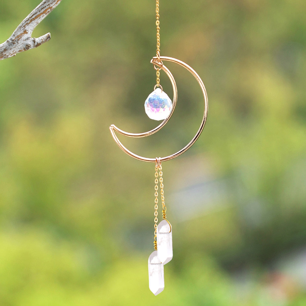 Aesthetic Wind Moon Crystal Dreamcatcher