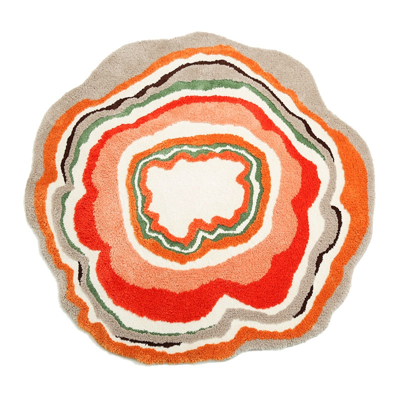 Vivid Circular Colorful Rug